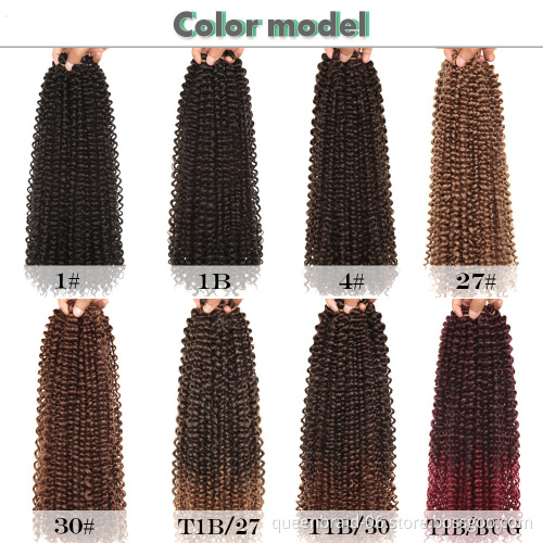18 inch Crochet Braids Afro Hair Synthetic Ombre Braiding Hair Extensions Blond Black water wave passion twist hair